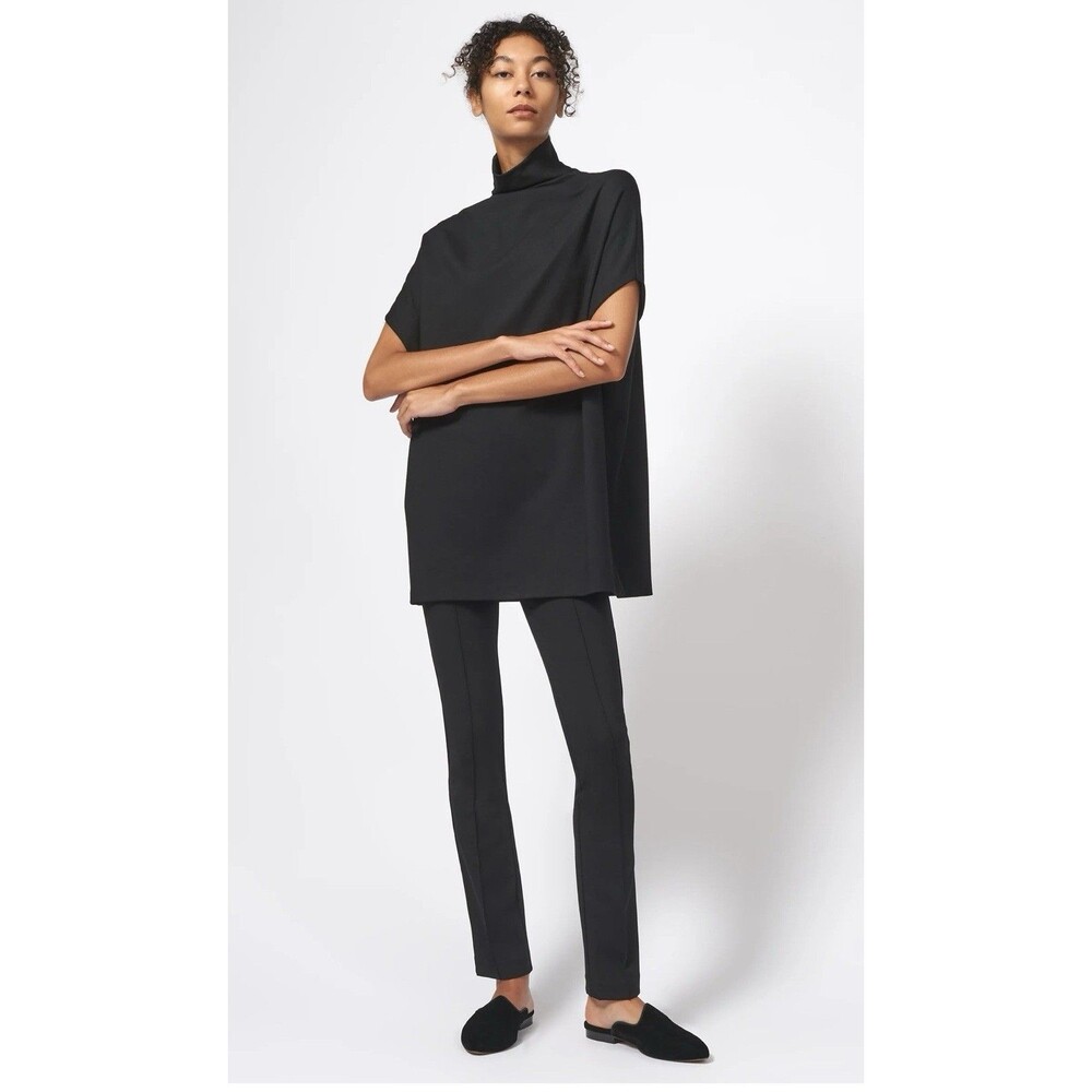 Kal Rieman Ponte Funnelneck Black Top Size XL NWOT